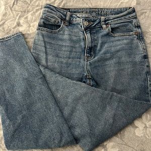 American Eagle Cross Waist Mom Jeans